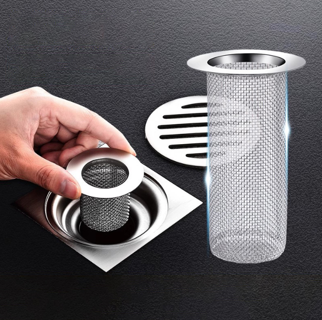 Lưới lọc cống thoát nước bằng thép không gỉ, lưới lọc chống tắc nghẽn Lavabo phòng tắm, bộ lọc thoát nước sàn L1312