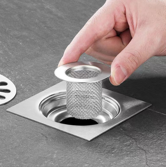 Lưới lọc cống thoát nước bằng thép không gỉ, lưới lọc chống tắc nghẽn Lavabo phòng tắm, bộ lọc thoát nước sàn L1312
