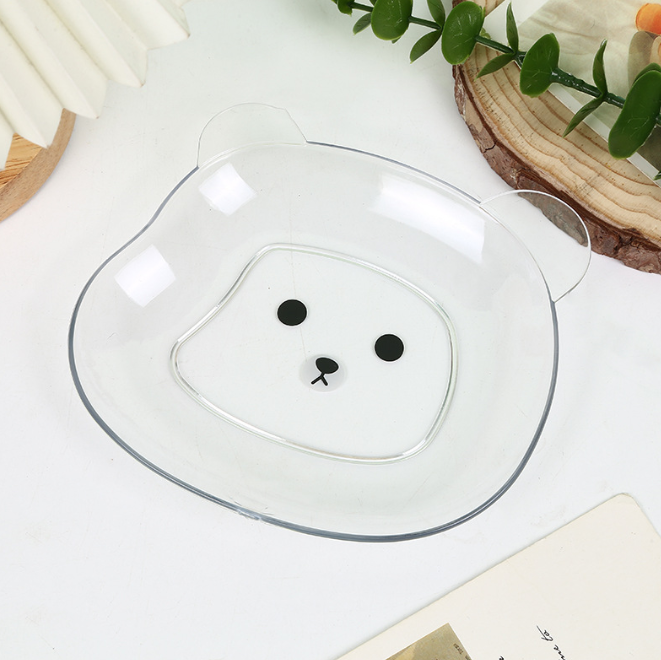 Đĩa nhổ xương hình gấu hoạt hình dễ thương, đĩa đựng đồ ăn nhẹ trái cây đựng đồ sấy khô L1314