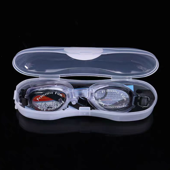 Kính bơi người lớn bảo vệ mắt có hộp, Kính bơi chống nước chống sương mù, Kính lặn hồ bơi đi biển L1321
