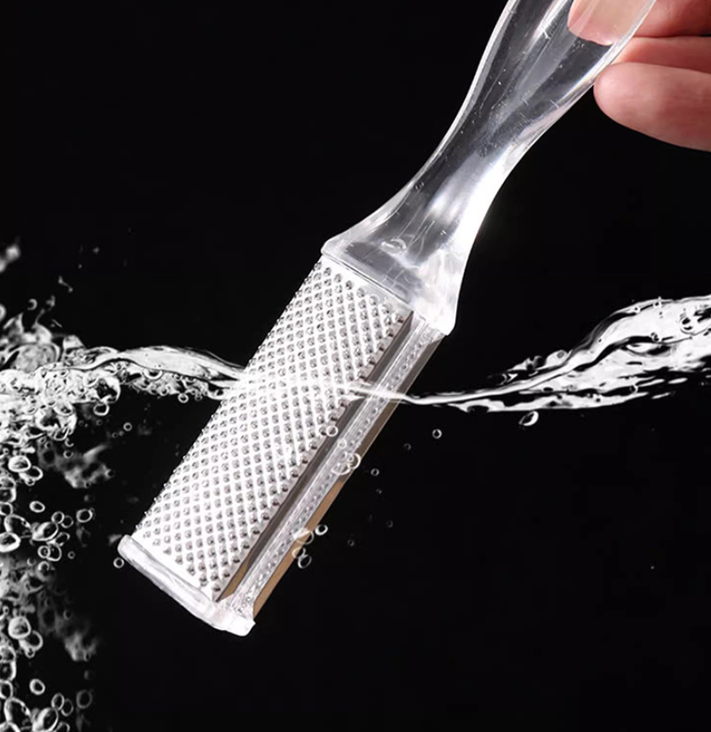 Dụng cụ chà gót chân bằng thép không gỉ, loại bỏ tế bào chết, loại bỏ vết chai, mài chân hai mặt L1324