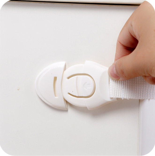 Khóa an toàn cho trẻ em Khóa ngăn kéo Khóa vải Bảo vệ Khóa tủ lạnh Khóa cửa tủ ngăn kẹp tay trẻ em L1332