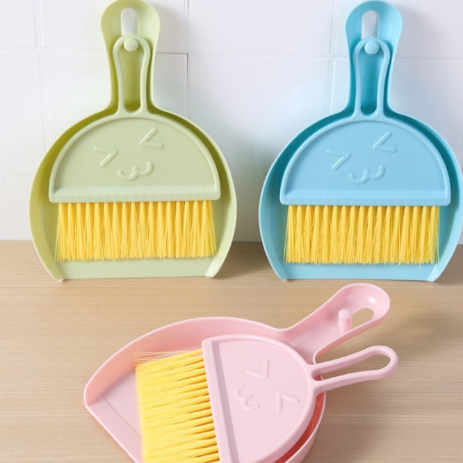 Bộ chổi và hót rác mini để bàn, bộ ki hốt rác chổi vệ sinh bàn phím máy ...