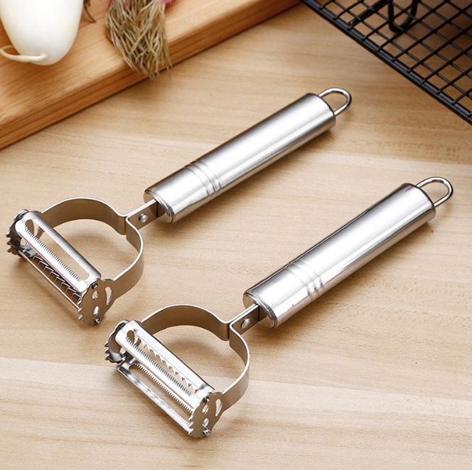 Dụng cụ gọt vỏ mặt cười bằng thép không gỉ đa năng, dụng cụ gọt vỏ khoai tây gọt vỏ trái cây rau củ L1343