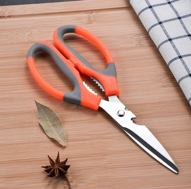 Kéo nhà bếp bằng thép không gỉ, kéo cắt hoa, may vá, dụng cụ mở nắp chai, kéo cắt đa năng L1414