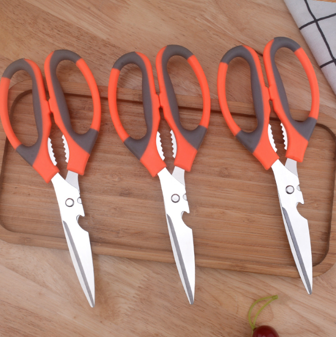 Kéo nhà bếp bằng thép không gỉ, kéo cắt hoa, may vá, dụng cụ mở nắp chai, kéo cắt đa năng L1414