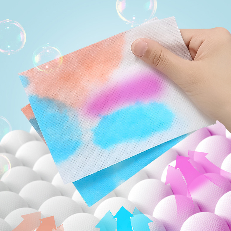 Bịch 50 miếng giấy thấm màu giặt quần áo hỗn hợp ngăn ố màu, giấy giặt ngăn quần áo bị nhiễm màu L1443