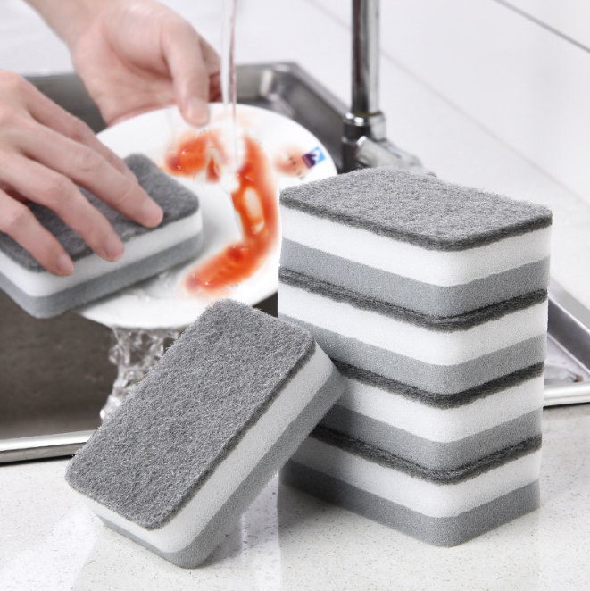 Miếng bọt biển hai mặt dùng để lau chùi nhà bếp, miếng bọt biển rửa chén, miếng giẻ rửa chén L1452