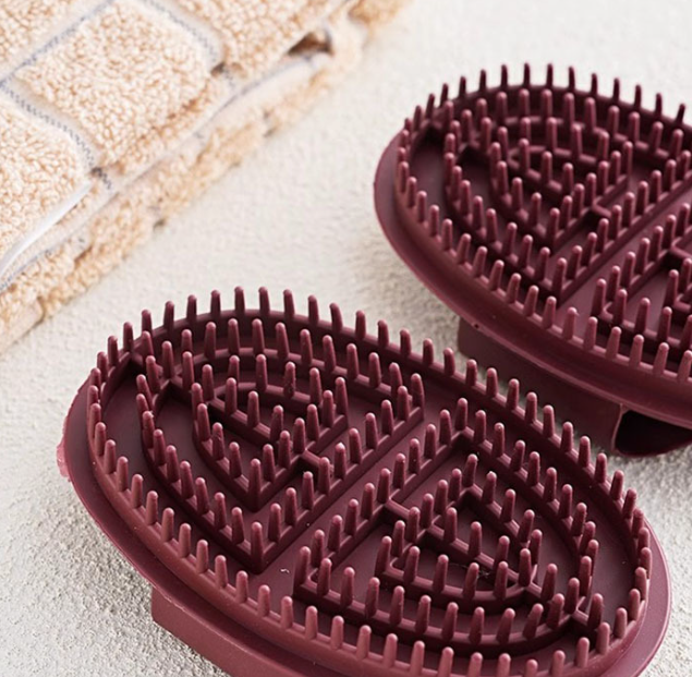 Bàn chải kinh tuyến massage silicone mềm mại, bàn chải cạo giảm béo chải eo lưng bụng thư giãn L1454