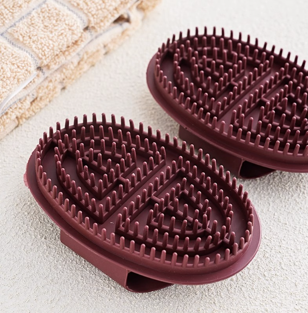 Bàn chải kinh tuyến massage silicone mềm mại, bàn chải cạo giảm béo chải eo lưng bụng thư giãn L1454