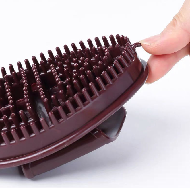 Bàn chải kinh tuyến massage silicone mềm mại, bàn chải cạo giảm béo chải eo lưng bụng thư giãn L1454