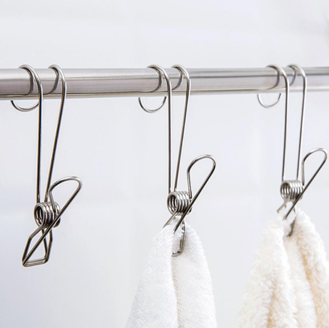 Móc kẹp đuôi dài có móc treo quần áo bằng thép không gỉ , kẹp lò xo, kẹp móc dài, kẹp lưu trữ dữ liệu, kẹp dây L1511