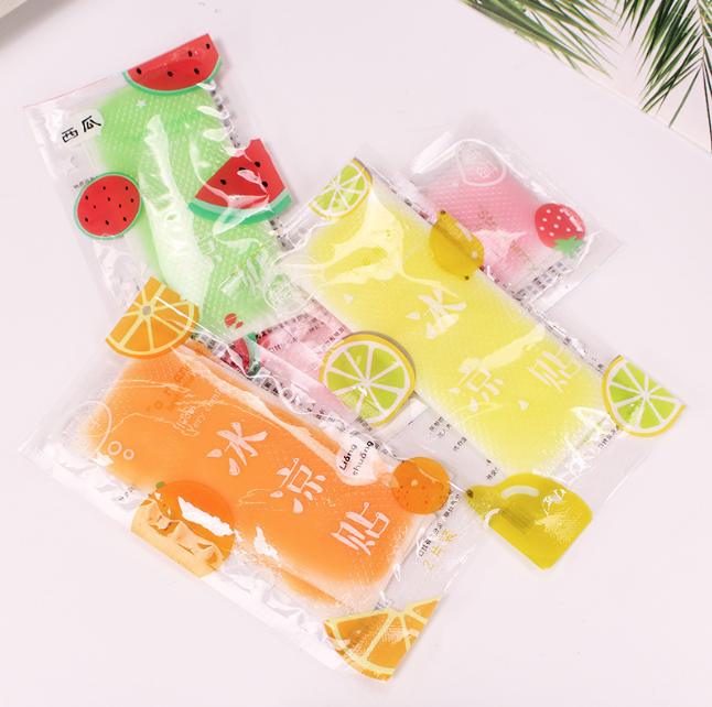 Túi 2 Miếng dán làm mát hương trái cây mùa hè, miếng dán tản nhiệt điện thoại chơi game livestream nhiều giờ, dán hạ sốt L1513