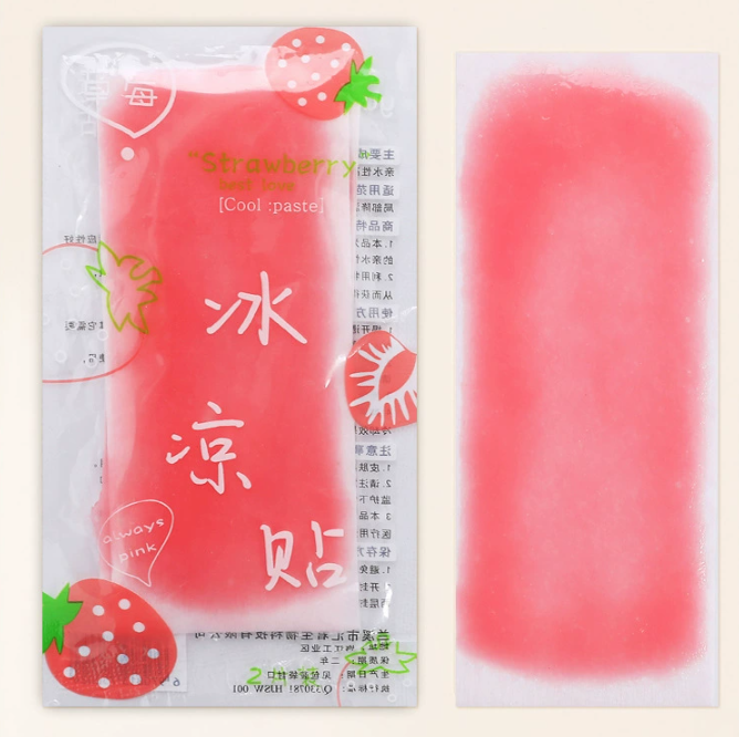 Túi 2 Miếng dán làm mát hương trái cây mùa hè, miếng dán tản nhiệt điện thoại chơi game livestream nhiều giờ, dán hạ sốt L1513