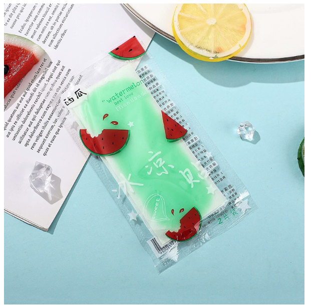 Túi 2 Miếng dán làm mát hương trái cây mùa hè, miếng dán tản nhiệt điện thoại chơi game livestream nhiều giờ, dán hạ sốt L1513