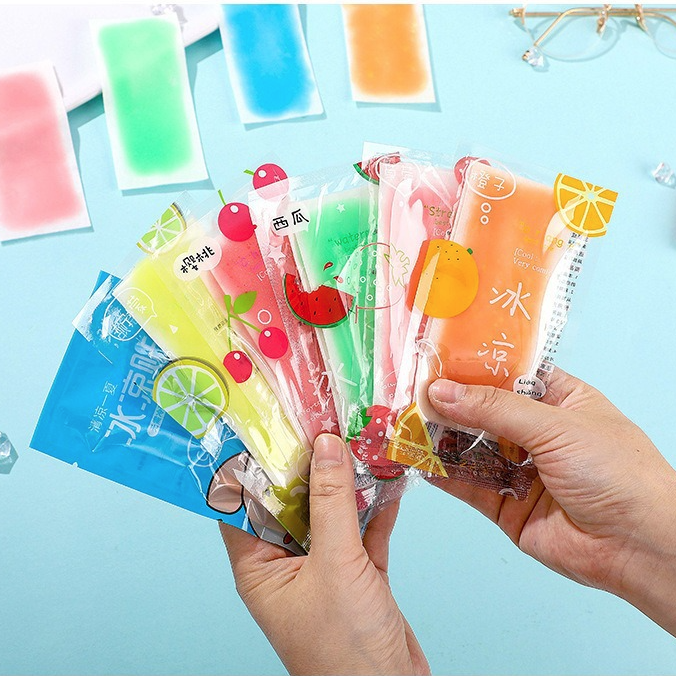 Túi 2 Miếng dán làm mát hương trái cây mùa hè, miếng dán tản nhiệt điện thoại chơi game livestream nhiều giờ, dán hạ sốt L1513