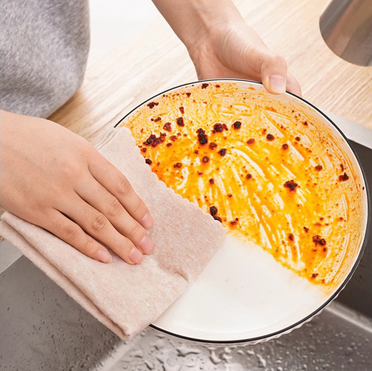 Khăn lau chén bát thấm sạch dầu mỡ, khăn vệ sinh lau chùi nhà bếp phòng khách đa năng L1614