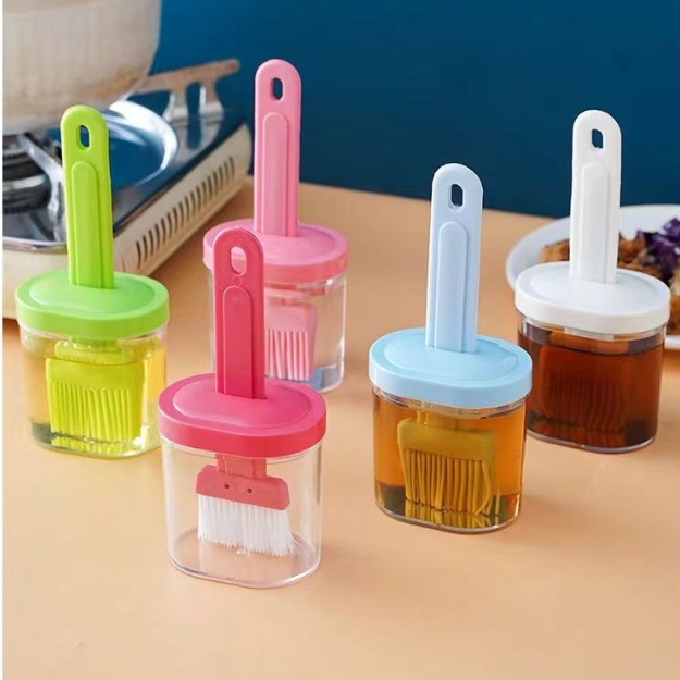 Cọ quét dầu có bình tích hợp 2 trong 1 quét gia vị nước sốt chiên nướng chịu nhiệt độ cao an toàn L1621