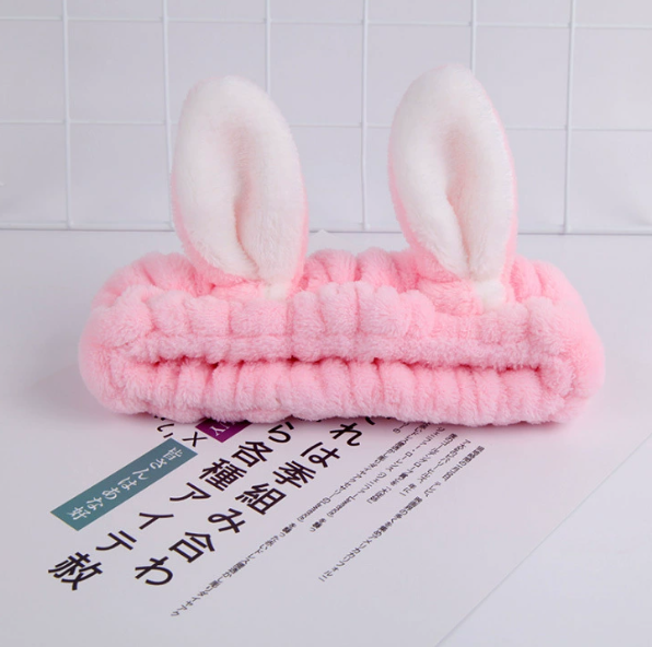 Băng đô tai thỏ Hàn Quốc vành rộng, băng đô rửa mặt trang điểm đắp mặt nạ phụ kiện tóc xinh xắn L1631