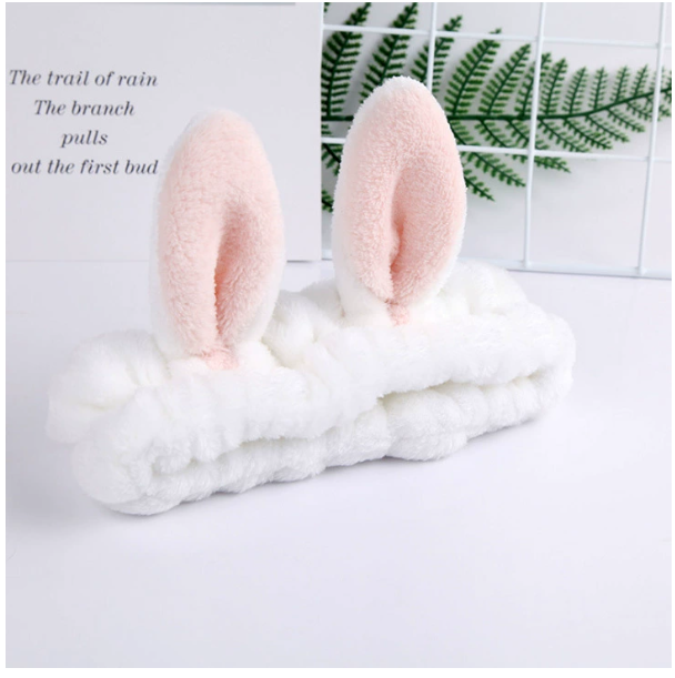 Băng đô tai thỏ Hàn Quốc vành rộng, băng đô rửa mặt trang điểm đắp mặt nạ phụ kiện tóc xinh xắn L1631