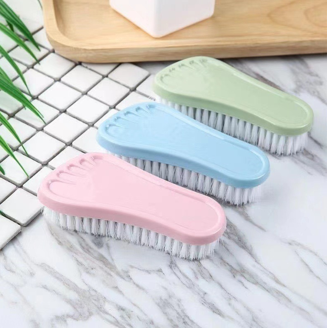 Bàn chải giặt đồ lông mềm hình bàn chân bàn chải chà chân tay vệ sinh tắm rửa không sợ làm đau da L1632