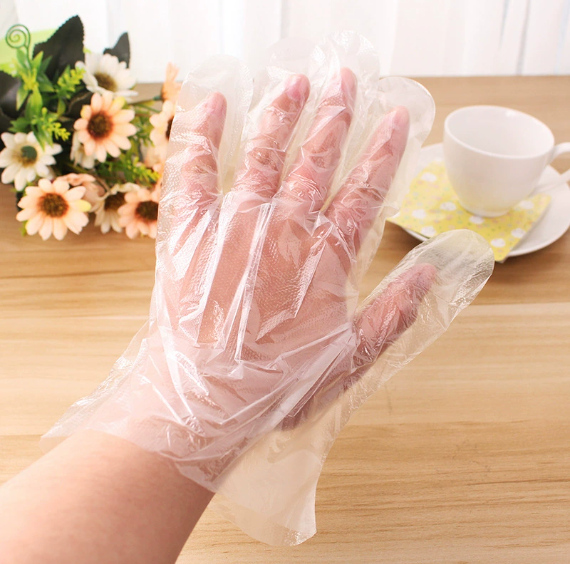 Bịch 100 Gram Găng Tay PE trong suốt dùng 1 lần, găng tay nấu ăn, bao tay dọn dẹp vệ sinh siêu dai A5331