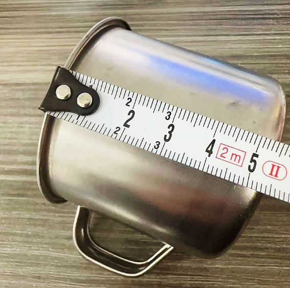 Cốc nước bằng thép đánh bóng chất lượng cao 7cm dành cho trẻ em và học sinh A0412