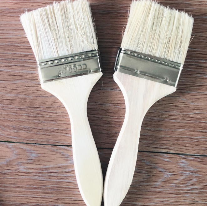 Cọ Quét Sơn Cán Gỗ, Dụng Cụ Quét Dầu Nướng Đồ An Sợi Tre An Toàn A0521-A0522