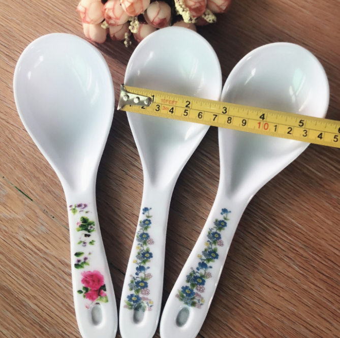 Muỗng xới cơm Melamine dày, Muỗng múc cơm giả sứ sang trọng Muỗng cơm nhựa A0623