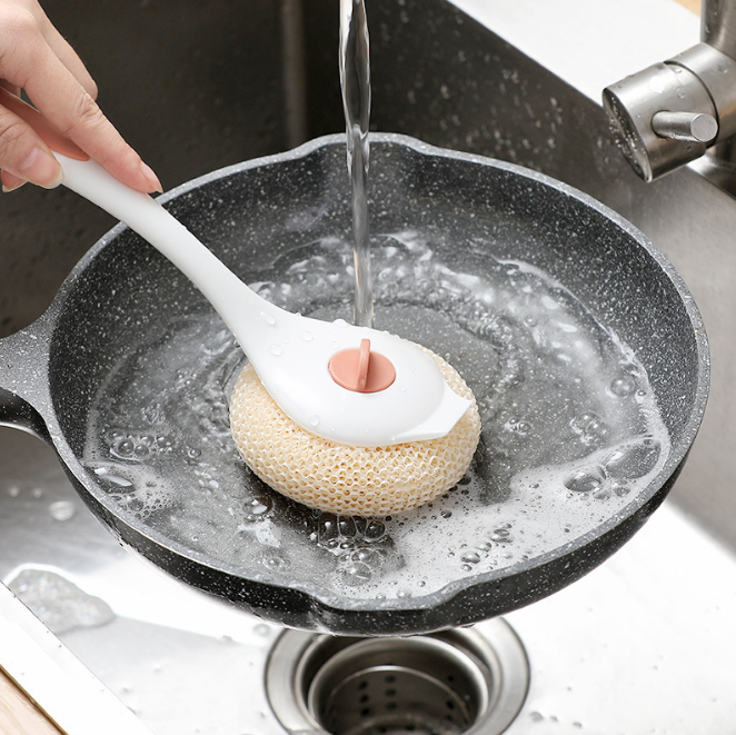 Dụng cụ cọ nồi Xoong Nồi Chà Rửa vệ sinh chén bát có miếng thay thế A1246-A1247-A1248