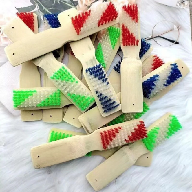 Bàn chải đánh giày bằng tre tự nhiên, lông cứng, bàn chải đánh giày, bàn chải thảm giặt đồ A1612-A1613