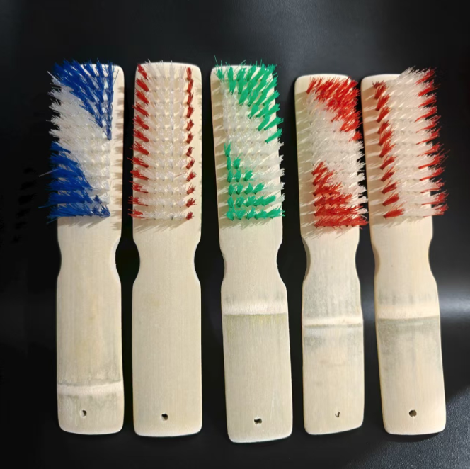 Bàn chải đánh giày bằng tre tự nhiên, lông cứng, bàn chải đánh giày, bàn chải thảm giặt đồ A1612-A1613