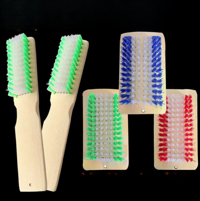 Bàn chải đánh giày bằng tre tự nhiên, lông cứng, bàn chải đánh giày, bàn chải thảm giặt đồ A1612-A1613