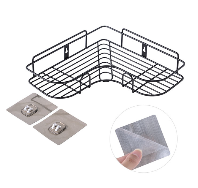 Kệ Góc Tam Giác Kim Loại Sơn Tĩnh Điện Để Đồ Kệ Nhà Tắm Dán Tường Tiện Lợi A2611
