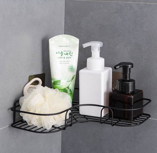 Kệ Góc Tam Giác Kim Loại Sơn Tĩnh Điện Để Đồ Kệ Nhà Tắm Dán Tường Tiện Lợi A2611