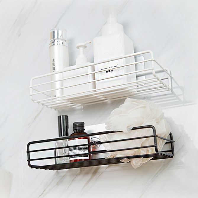 Kệ Nhà Tắm Dán Tường Bằng Kim Loại, Kệ Gia Vị Nhà Bếp Đựng Đồ Trang Trí Decor Phòng Khách A2751