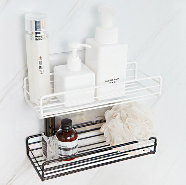 Kệ Nhà Tắm Dán Tường Bằng Kim Loại, Kệ Gia Vị Nhà Bếp Đựng Đồ Trang Trí Decor Phòng Khách A2751