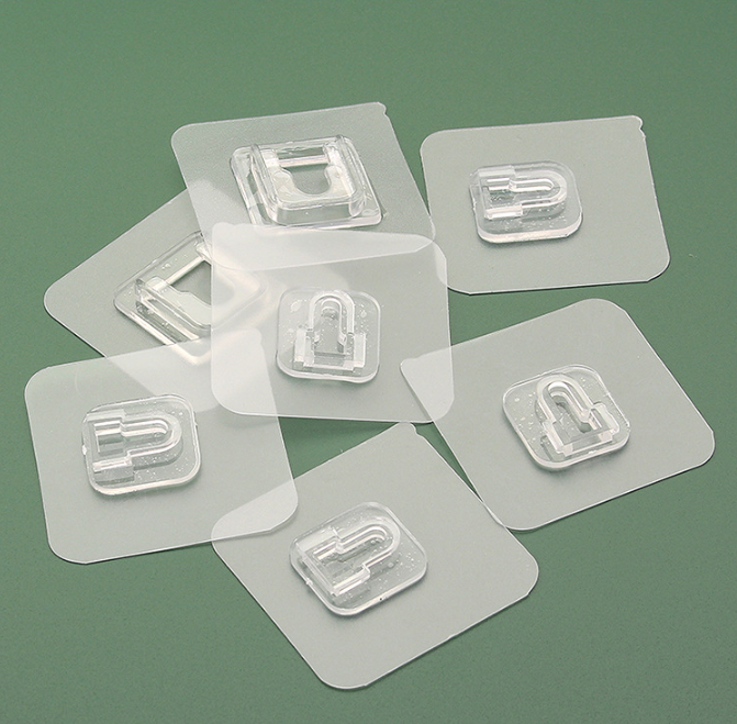 Cặp Khóa bấm dính dày và chắc chắn dán tường treo đồ dùng, giá đỡ ổ cắm điện gắn tường chịu lực A4223