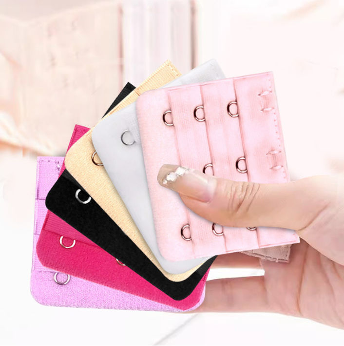 Khóa mở rộng áo ngực ba hàng, ba móc, đồ lót nữ, khóa siêu dài, áo ngực, khóa dán ba hàng, phụ kiện quần áo A4242