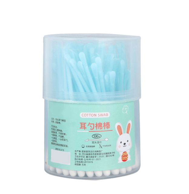 Tăm bông trẻ em hai đầu dùng một để vệ sinh tai, ngoáy tai và tăm bông mỹ phẩm tẩy trang A4251