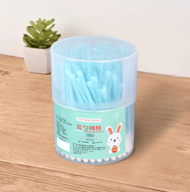 Tăm bông trẻ em hai đầu dùng một để vệ sinh tai, ngoáy tai và tăm bông mỹ phẩm tẩy trang A4251