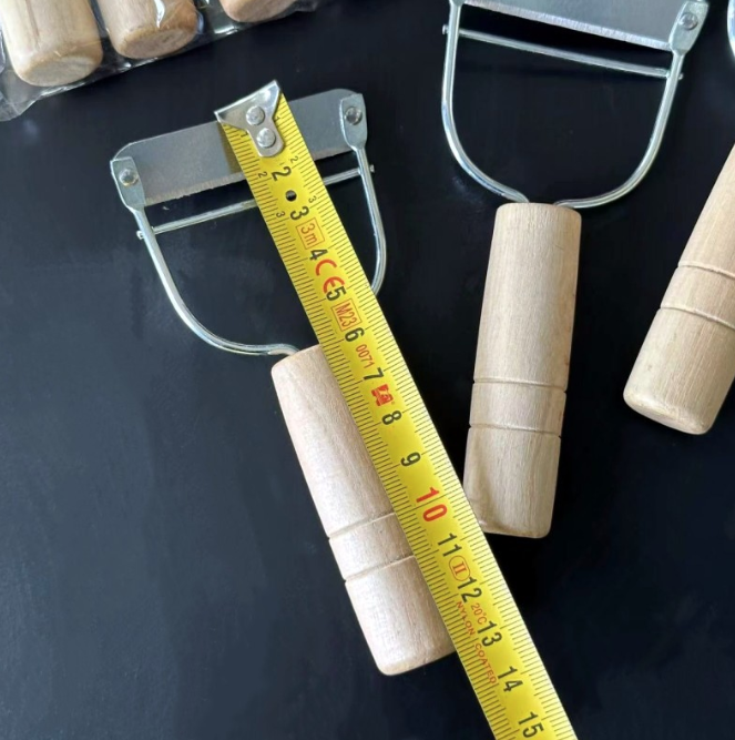 Dụng Cụ gọt vỏ trái cây và rau củ, dao bào cán gỗ, dụng cụ bào kéo, gọt vỏ thép không gỉ A4722