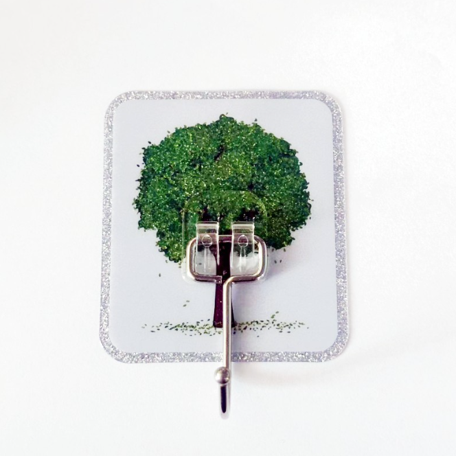 Móc dán tường viền bạc siêu dính bằng thép không gỉ cho nhà bếp và phòng tắm cao cấp A4823