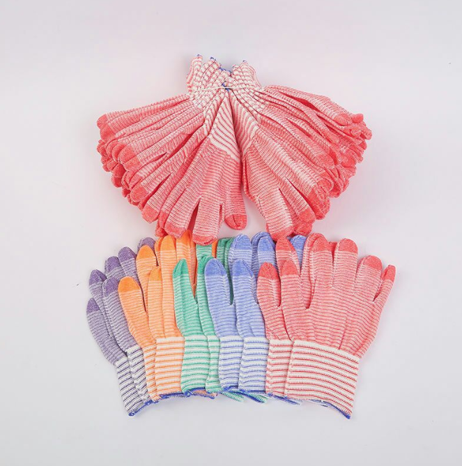 Sét 10 Chiếc Bao Tay Bảo Hộ Lao Động ,Găng tay đan sọc nhiều màu, găng tay làm việc, găng tay len A5012