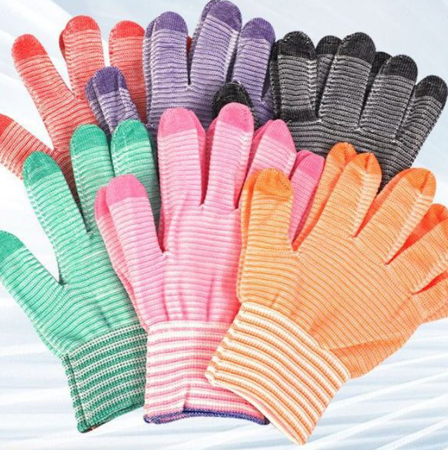 Sét 10 Chiếc Bao Tay Bảo Hộ Lao Động ,Găng tay đan sọc nhiều màu, găng tay làm việc, găng tay len A5012
