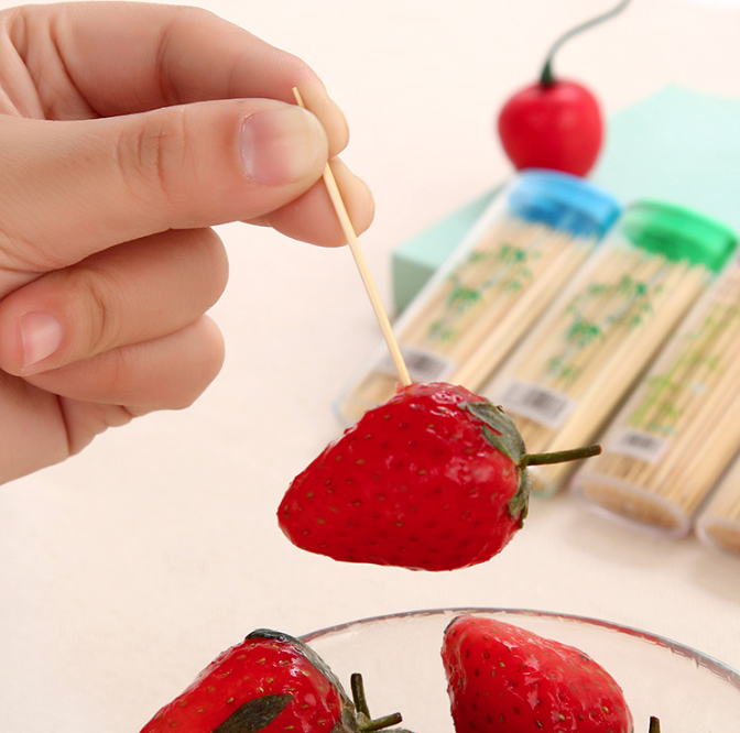 Hộp Tăm tre mini du lịch, xiên tre cầm tay khi đi du lịch dã ngoại A5221