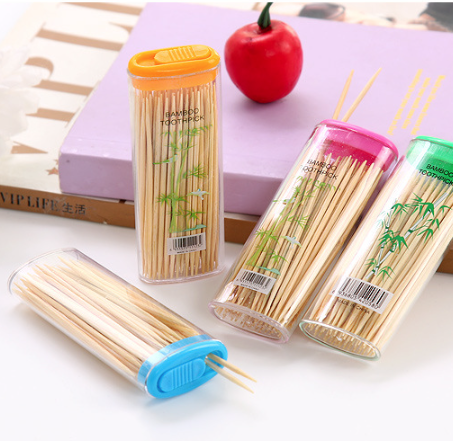 Hộp Tăm tre mini du lịch, xiên tre cầm tay khi đi du lịch dã ngoại A5221
