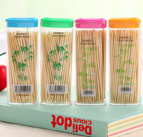 Hộp Tăm tre mini du lịch, xiên tre cầm tay khi đi du lịch dã ngoại A5221