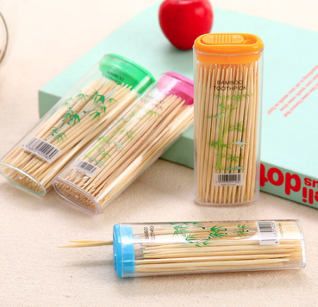 Hộp Tăm tre mini du lịch, xiên tre cầm tay khi đi du lịch dã ngoại A5221