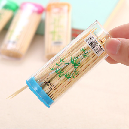 Hộp Tăm tre mini du lịch, xiên tre cầm tay khi đi du lịch dã ngoại A5221